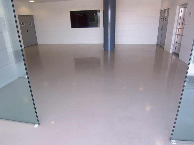 Resin flooring in different finishes 